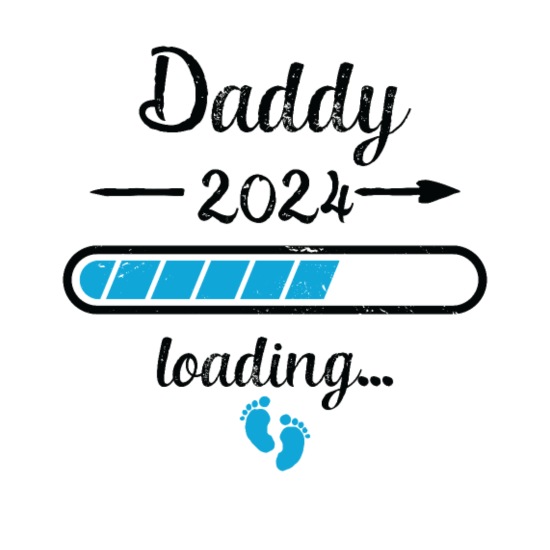 daddy 2024 loading pregnancy father birth mens t shirt