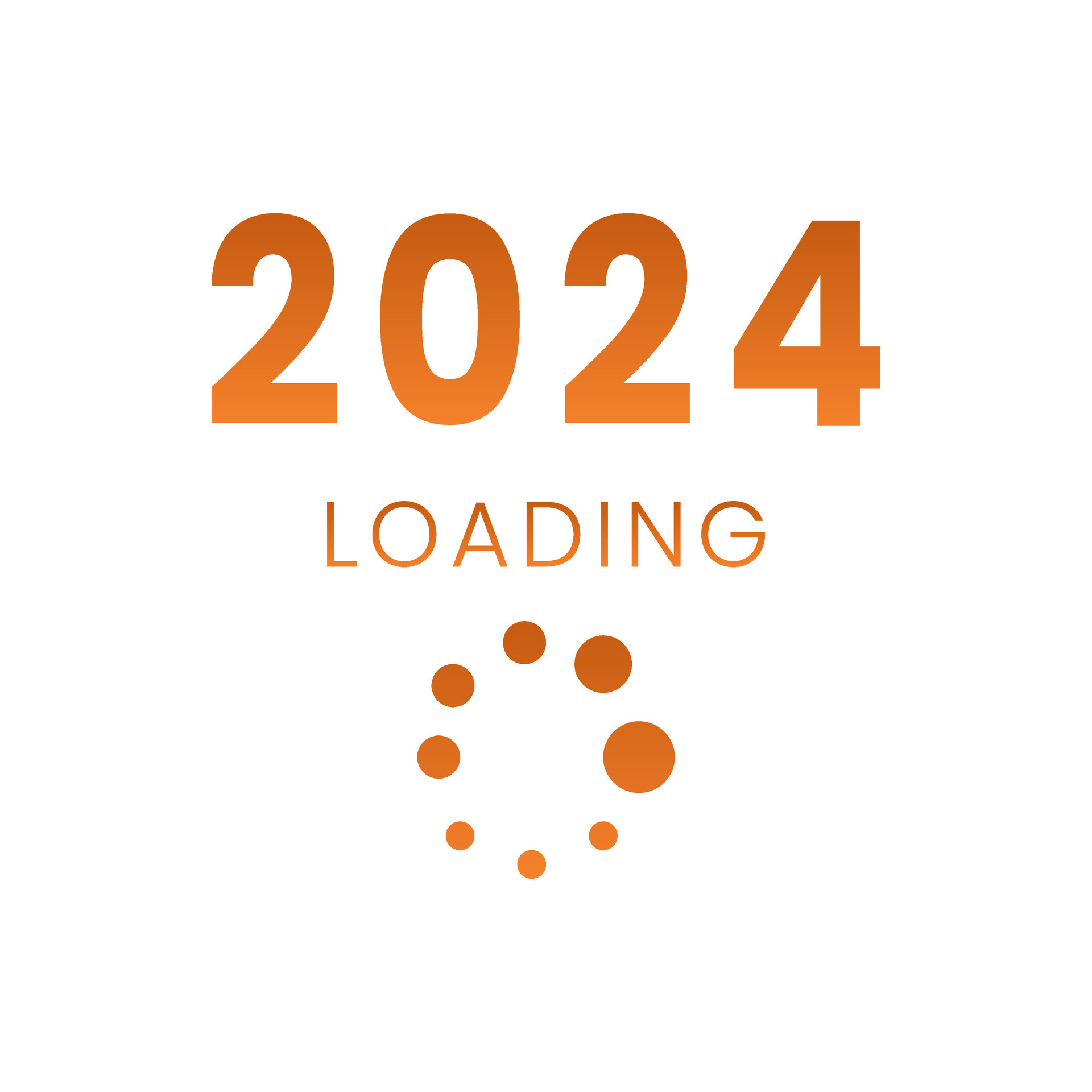 loading bar for 2024 goal planning business concept 2024