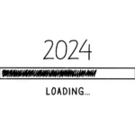loading process ahead 2024 new year doodle style
