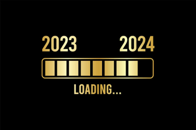 loading process ahead new year 2024 symbol new year 2024 celebration