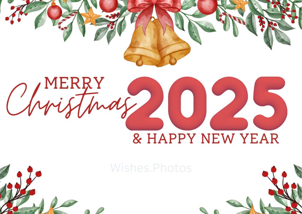 happy new year 2025 image with Christmas tree background