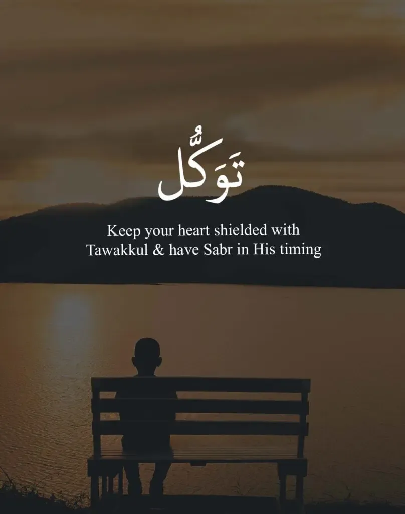 Keep your heart shielded with Tawakkul have Sabr in His timing