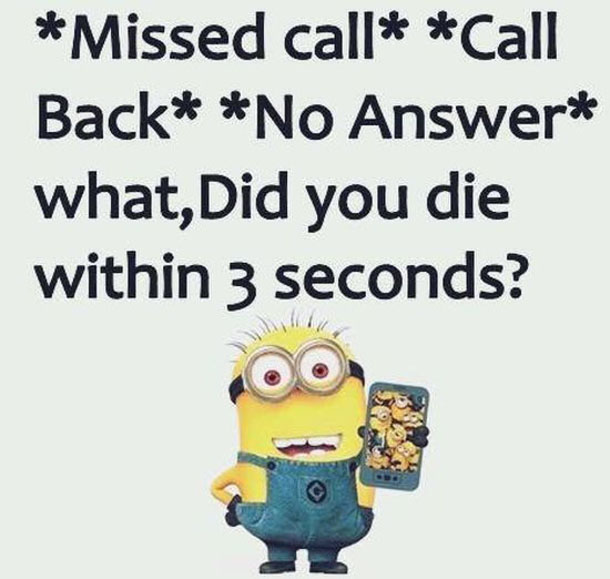 Missed call Call Back No Answer what Did you die within 3 seconds