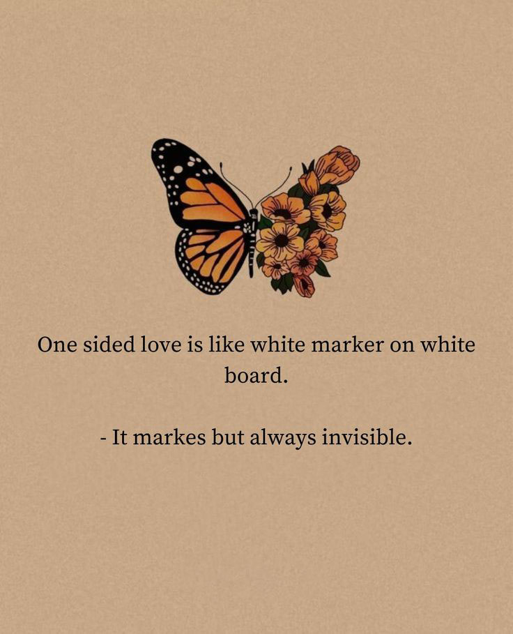 One sided love is like white marker on white board