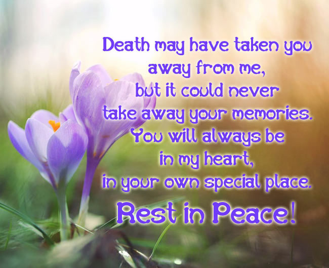 Rest In Peace Message for Friends