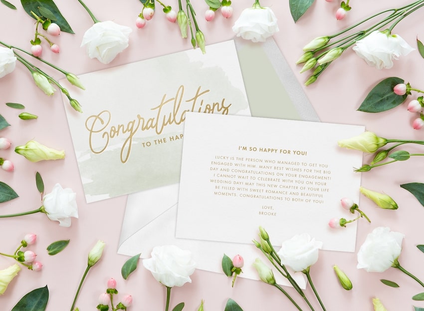 bridal shower congratulations cards