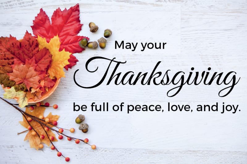 happy thanksgiving peace love joy