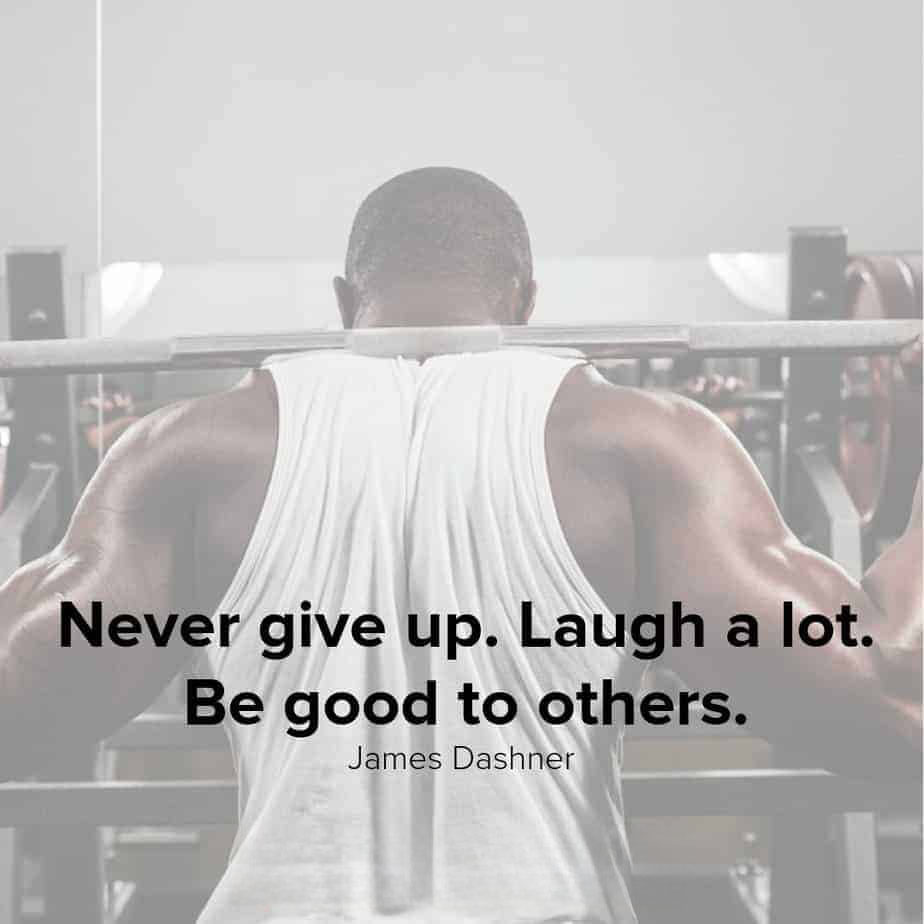 never give up quotes about laughing