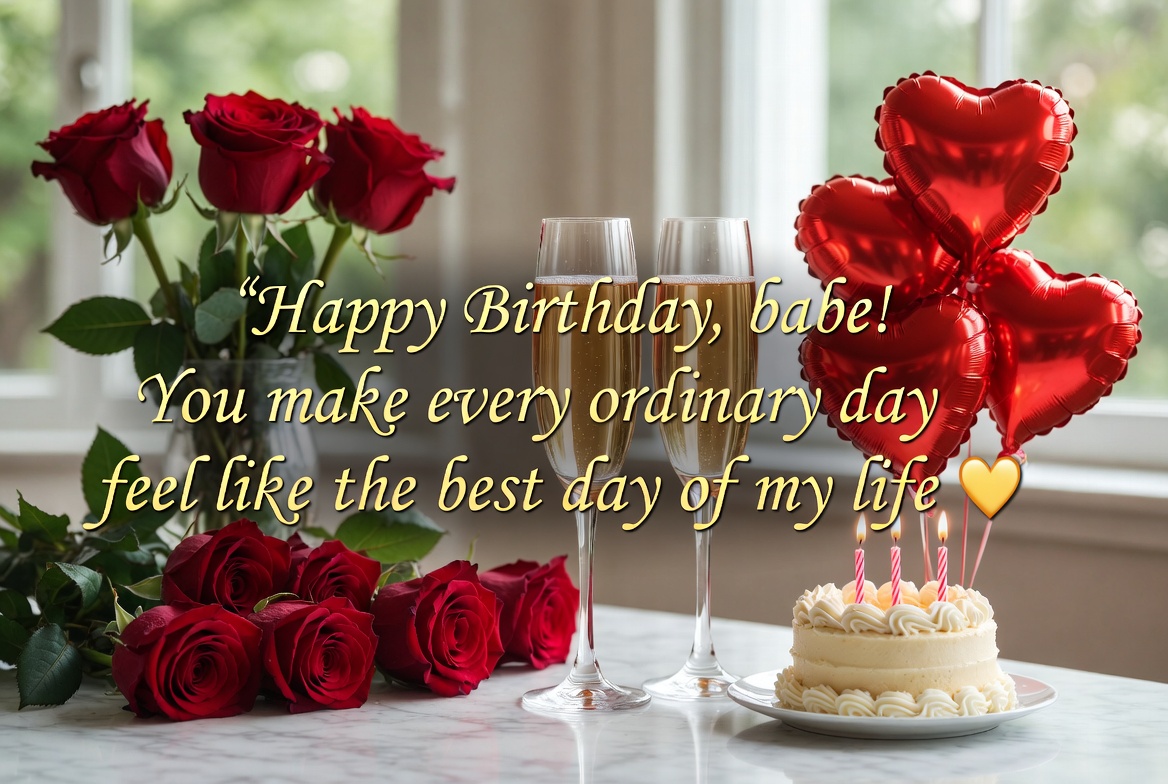 Happy Birthday, babe! You make every ordinary day feel like the best day of my life ❤️