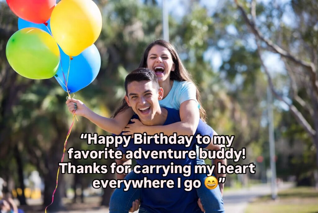 Happy Birthday to my favorite adventure buddy! Thanks for carrying my heart everywhere I go 😂❤️