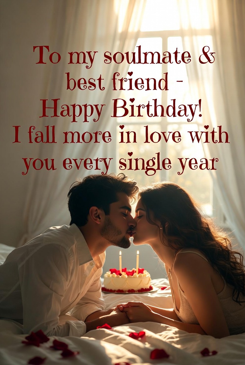To my soulmate & best friend – Happy Birthday! I fall more in love with you every single year