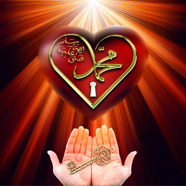 key in praying hands love in heart for Prophet s