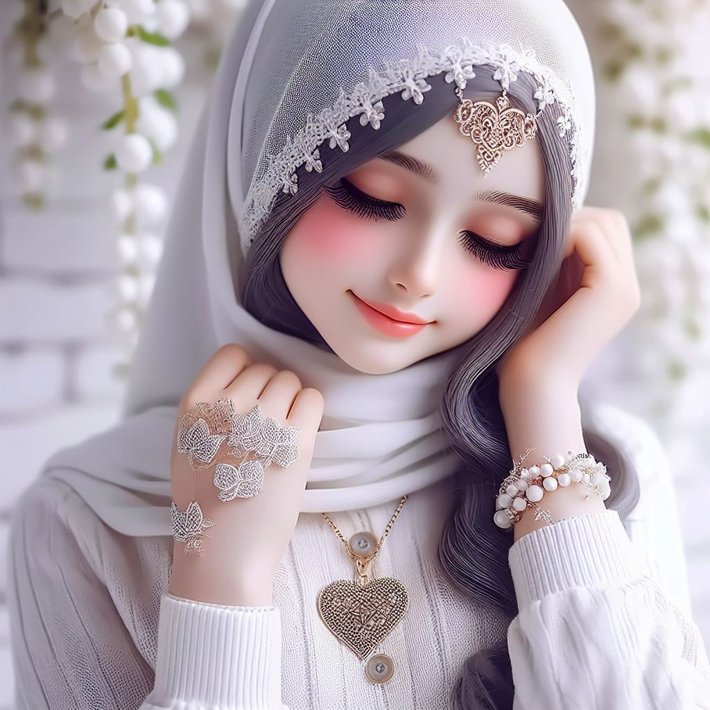 stylish ai generated muslim girl dp for fb profile 3