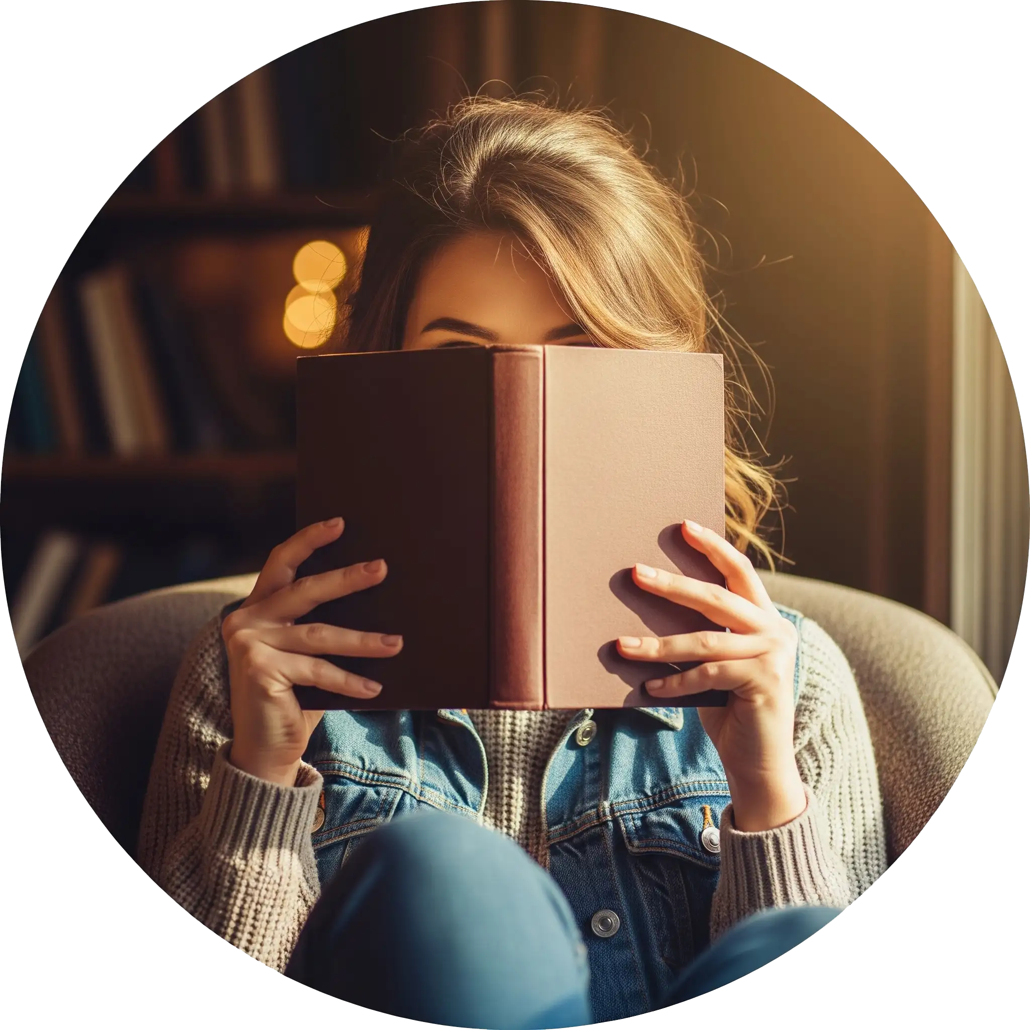 Hidden Face Profile Picture for Book Lovers 4k image