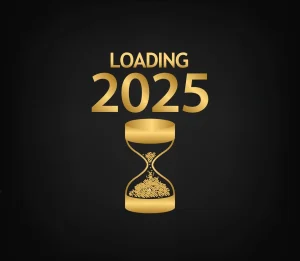 2025 happy new year background with hourglass icon design for your seasonal flyers banner sticker and greetings card 2024 to 2025