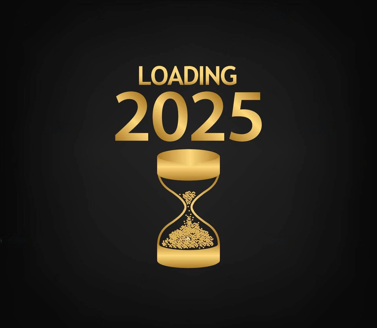 2025 happy new year background with hourglass icon design for your seasonal flyers banner sticker and greetings card 2024 to 2025