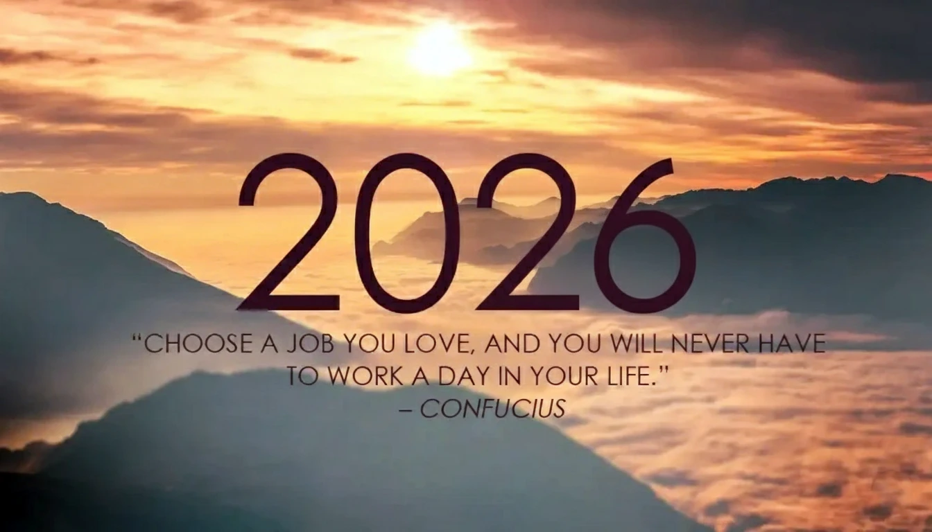 2026 CHOOSE A JOB YOU LOVE, AND YOU WILL NEVER HAVE TO WORK A DAY IN YOUR LIFE CONFUCIUS