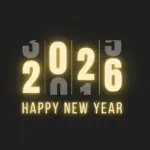 Black Minimalist Happy New Year 2026 Facebook Post Black Minimalist Happy New Year 2026 Facebook Post