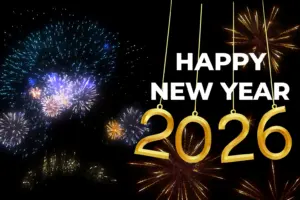 Black Minimalist Happy New Year Twitter Post