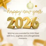Gold Festive Happy New Year 2026 wishes message Instagram Post