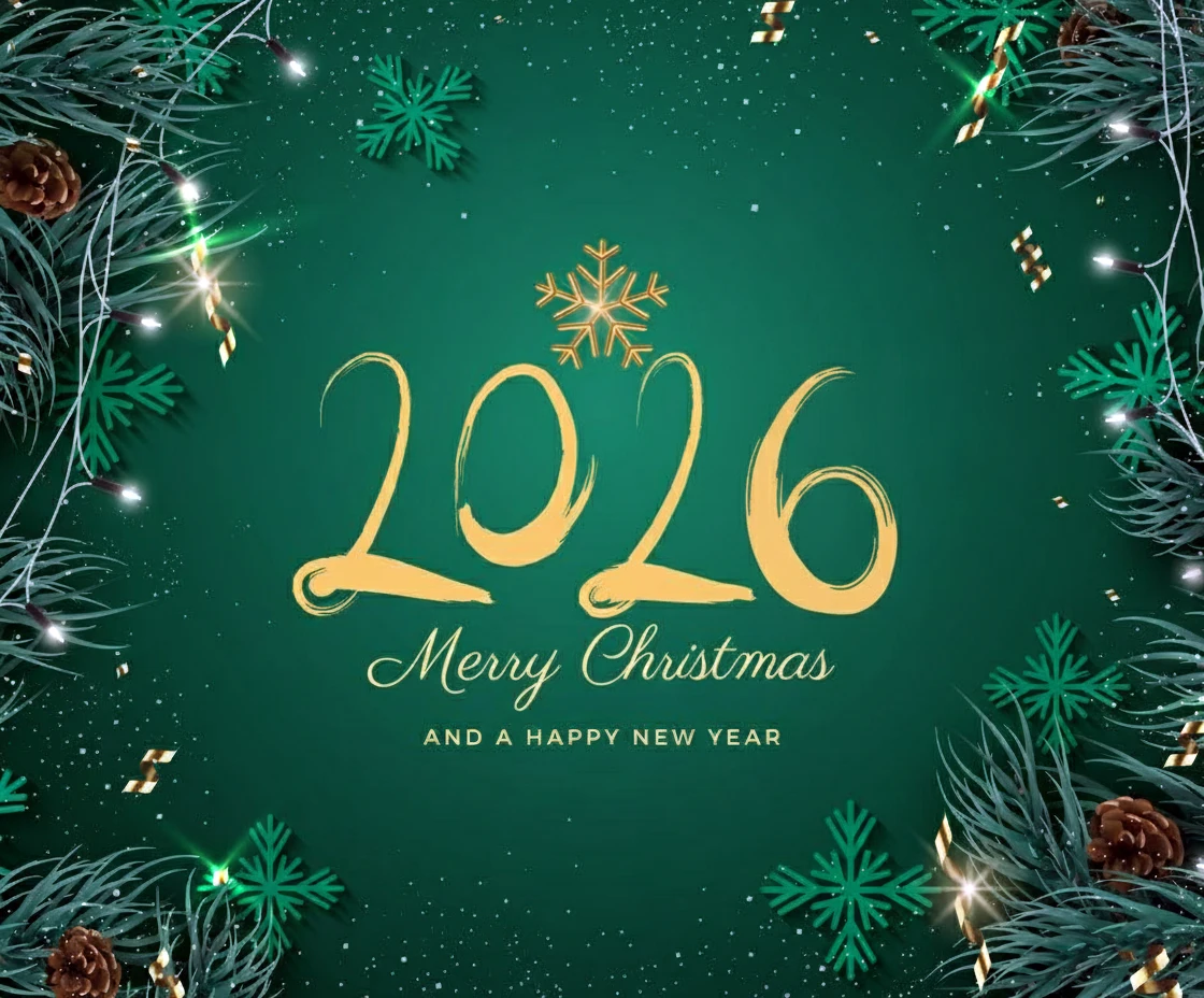 Greeting card or poster Happy New Year 2026 with Christmas candy illustration festive card with cute sweets vector Greeting card or poster Happy New Year 2026 with Christmas candy illustration festive card with cute sweets vector