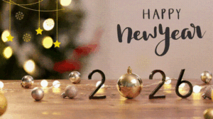 Happy New Year 2026 Celebration with Golden Ornaments Festive Lights 2026 New Year Greeting Happy New Year 2026 Celebration with Golden Ornaments & Festive Lights 2026 New Year Greeting
