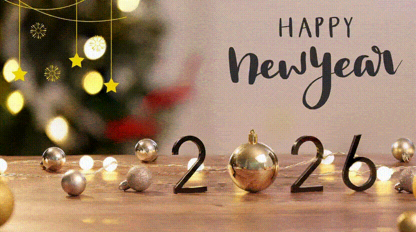 Happy New Year 2026 Celebration with Golden Ornaments Festive Lights 2026 New Year Greeting Happy New Year 2026 Celebration with Golden Ornaments & Festive Lights 2026 New Year Greeting