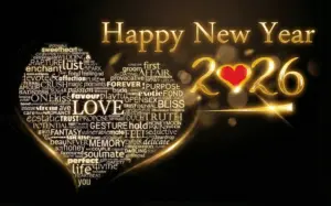 Happy New Year 2026 beautiful love wallpaper for your computer or smartphone