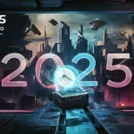 Happy new year 2025 gaming loading screen.New concept . Modern day concept.