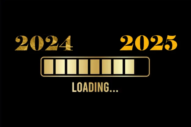 loading process ahead new year 2025 symbol new year celebration