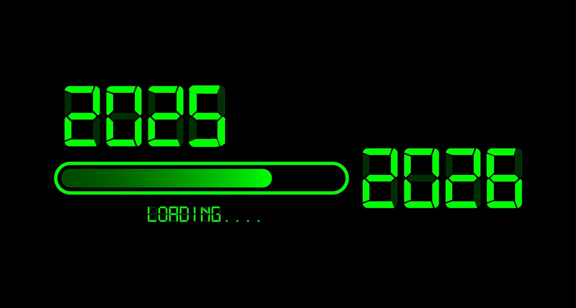 2025 with loading to up 2026 happy new year green led neon digital time style progress bar almost reaching new year s eve illustration with display 2025 with loading to up 2026 happy new year green led neon digital time style progress bar almost reaching new year s eve illustration with display