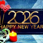 2026 new year colours vivid background and black board banner wallpaper