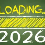 Best wishes we wish you a Happy new year 2026 loading bar on schoolboard. Flat vector best midnight slogan or quote. Christmas and New year greeting card Best wishes we wish you a Happy new year 2026 loading bar on schoolboard. Flat vector best midnight slogan or quote. Christmas and New year greeting card