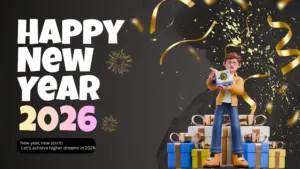 Black and Gold Modern 3D Happy New Year Wallpaper Desktop Desktop Wallpaper