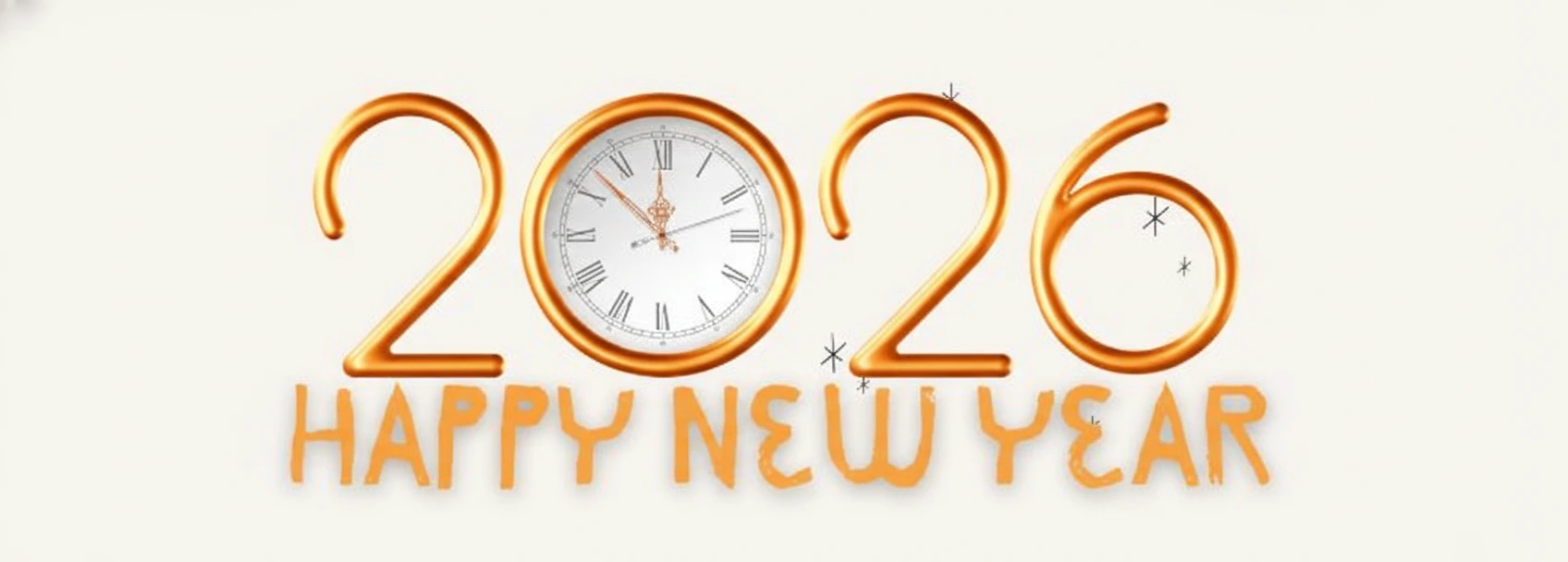 Clock Countdown Facebook Cover for Happy New Year 2026