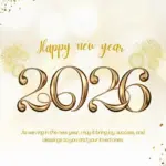 Golden happy new year 2026 wishes greeting images