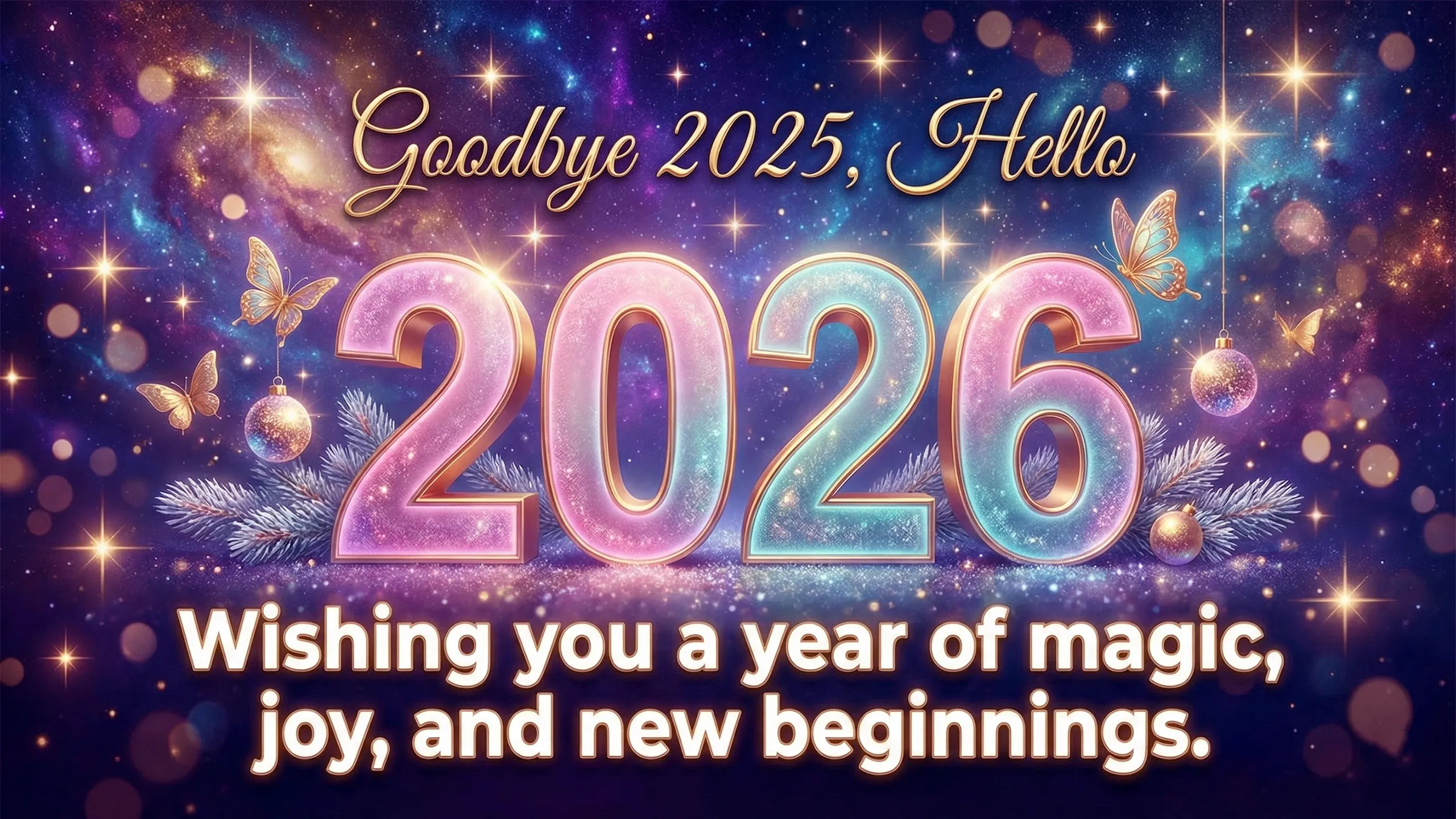 Good bye 2025, hello 2026 wishing you a year of magic, joy, and new beginnings