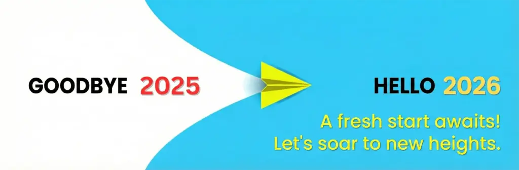 Goodbye 2025 to hello 2026 Greetings and WhatsApp Status