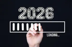 Handwriting Text 2026 Loading. Concept meaning Forecasting