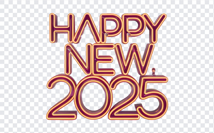 Happy New Year 2025 PNG