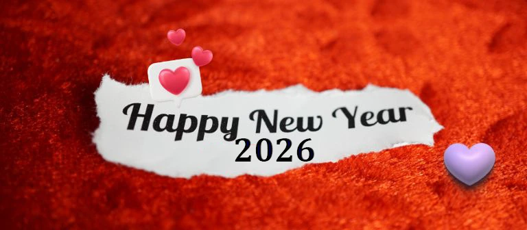 Happy New Year 2026 Love Facebook Cover for Her Him HD