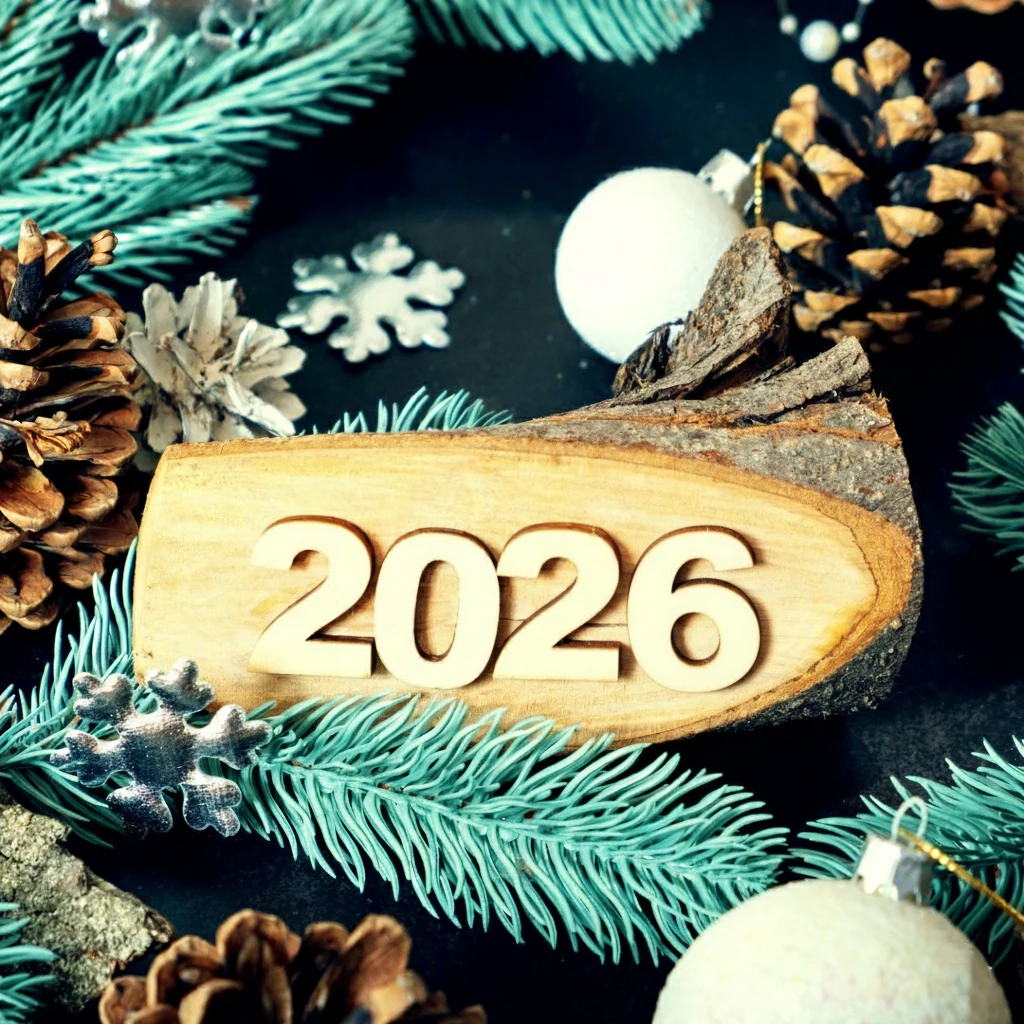 Happy New Year 2026 woodwork Happy New Year 2026 woodwork