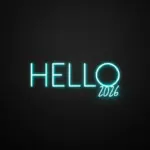 Hello 2026 black background with white neon latter Hello 2026 black background with white neon latter