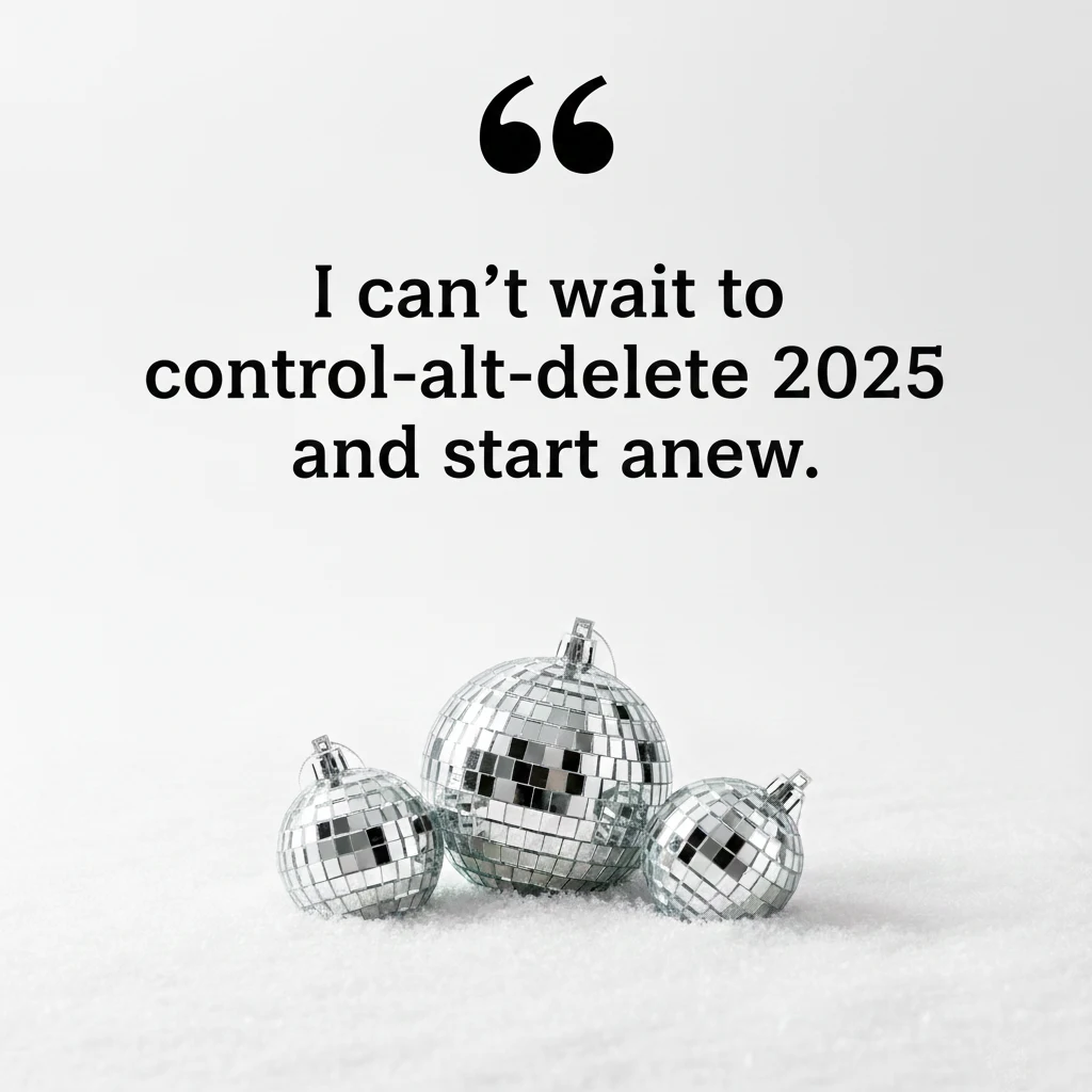 I can't wait to control alt delete 2025 and start a new 2026.