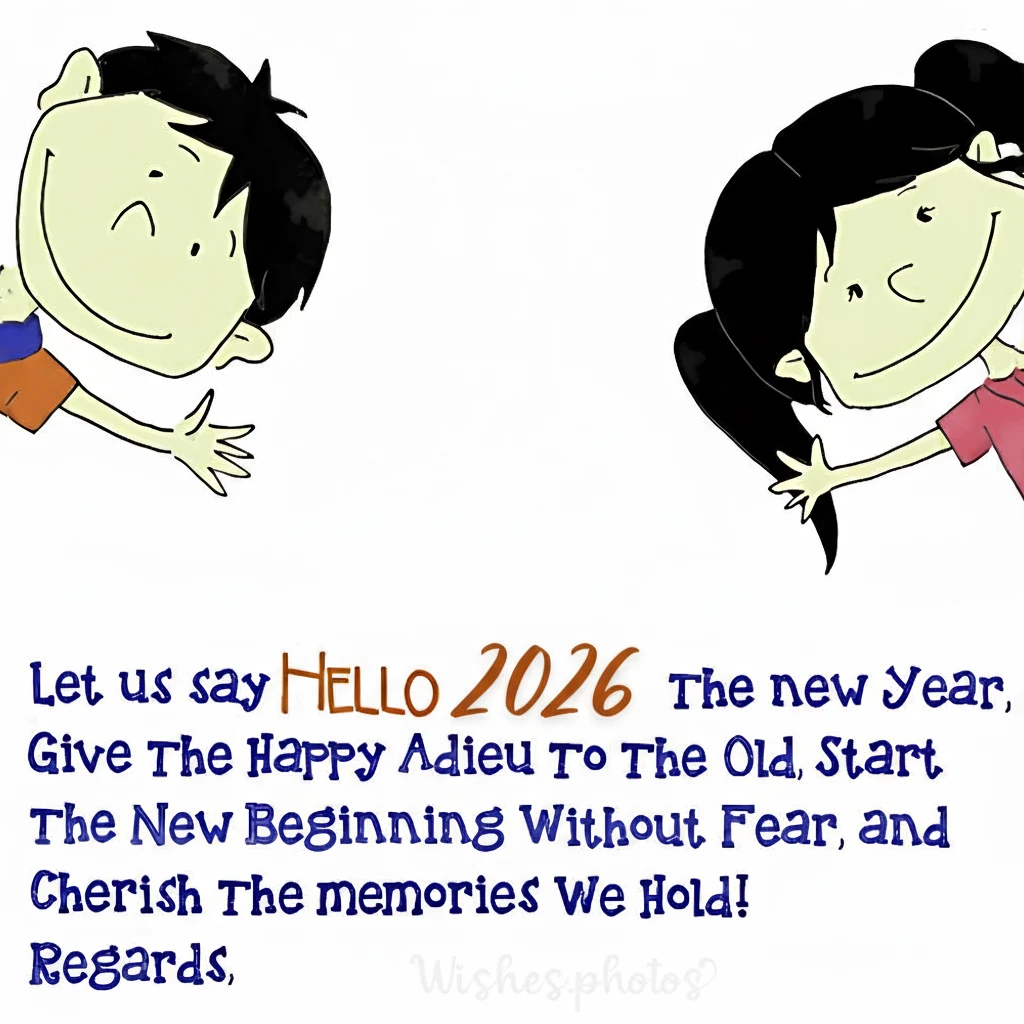Let us say Hello 2026 the new year give the happy adieu to the old start the new beginning without fear and cherish the memories we hold Let us say Hello 2026 the new year, give the happy adieu to the old, start the new beginning without fear, and cherish the memories we hold