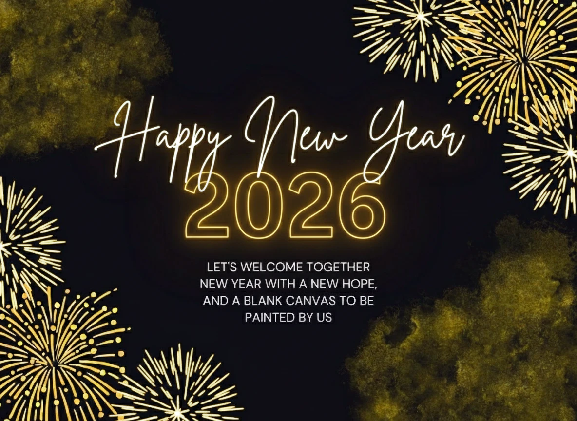 Let's Welcome Together New Year With a New Hope, and a Blank Canvas to Be Painted by Us