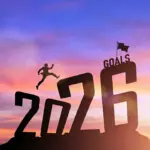 Motivational Happy New Year 2026 greeting wallpaper for PC or laptop