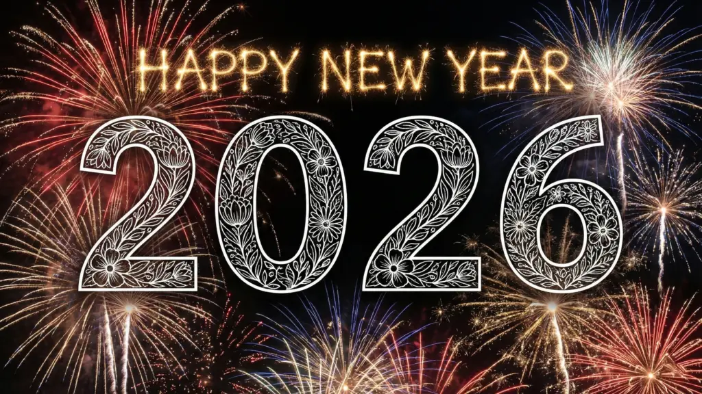 New Year 2026 4K UHD Wallpaper firework image