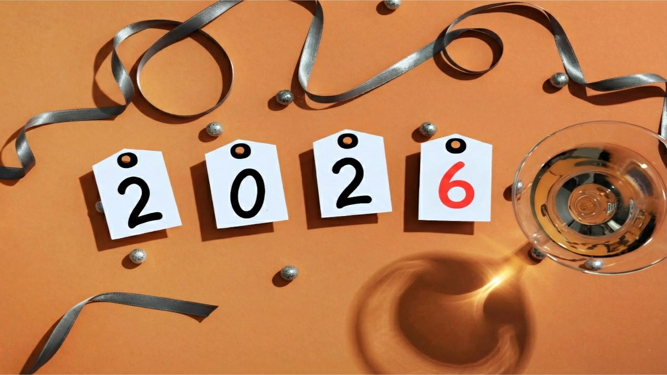 New Year 2026 4k Ultra HD Wallpaper Beautiful 2026 happy new year gold background image