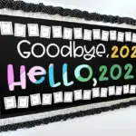 New Year Goodbye 2025 Hello 2026 Bulletin Board Ideas imaage
